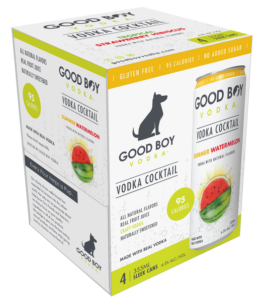 Good Boy Vodka Cocktail - Summer Watermelon 4pk